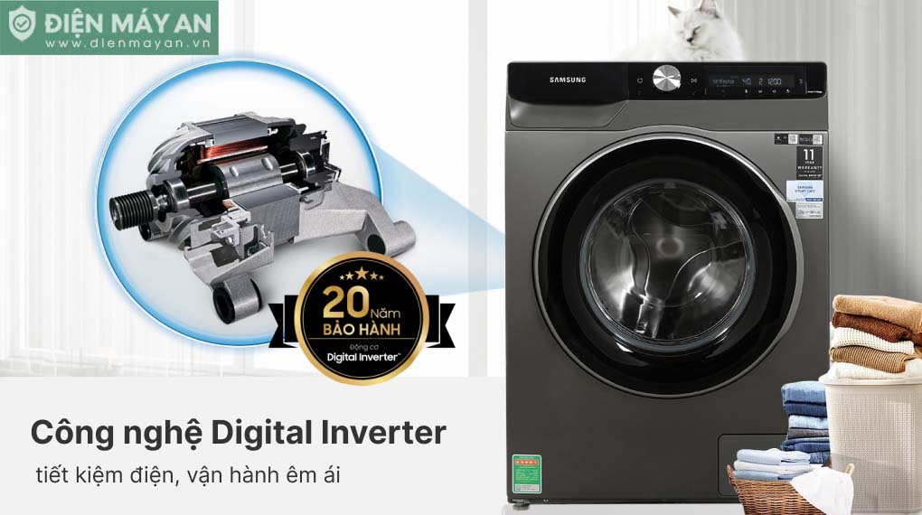 Máy Giặt Samsung AI Inverter 10kg WW10T634DLX/SV